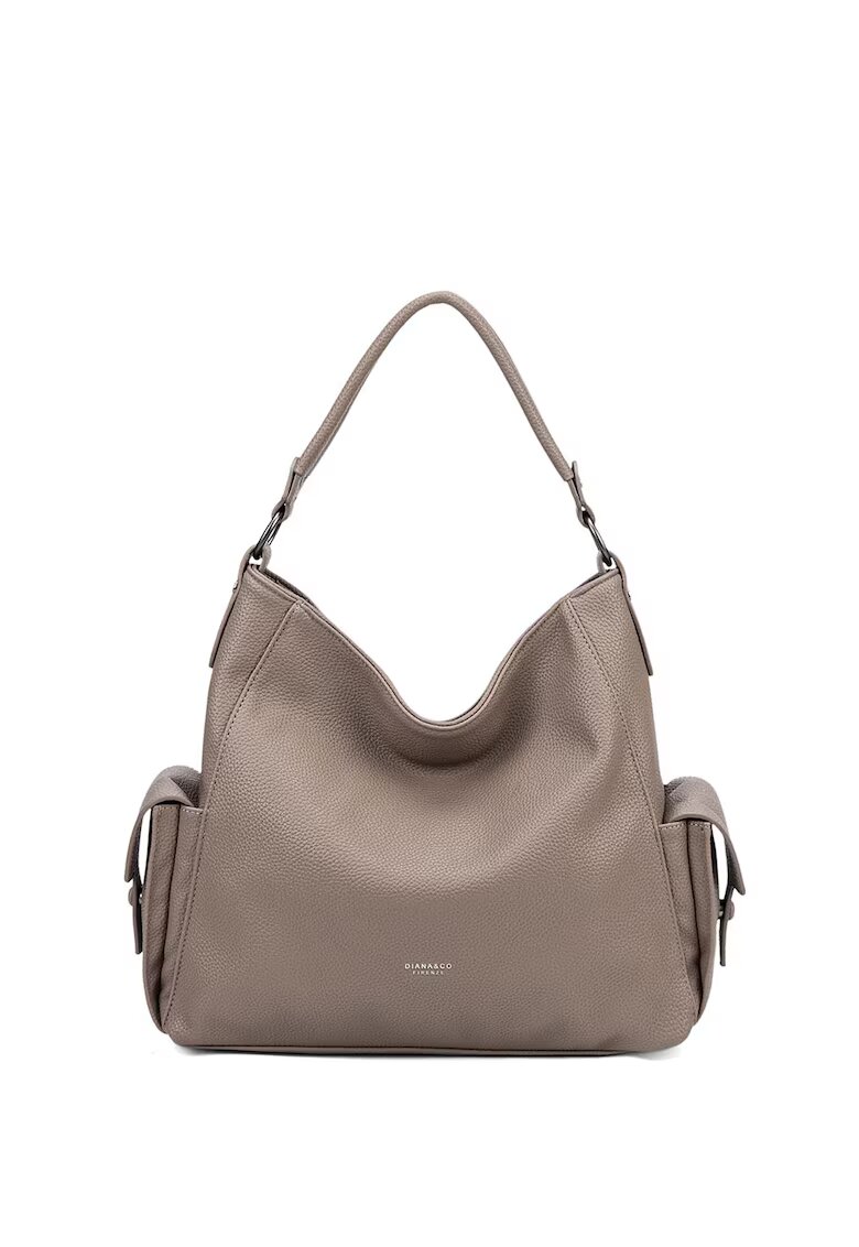 DianaCo Geanta hobo din piele ecologica Eloria Ultra - Maro taupe