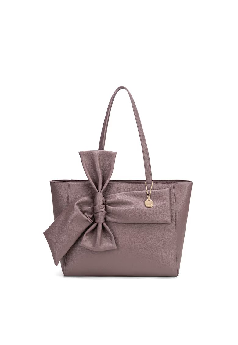 DianaCo Geanta shopper cu fermoar Velvetine Elite - Maro taupe