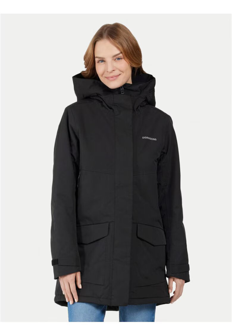 Didriksons Jacheta dama - 304343582 - Poliamida - Negru - Negru