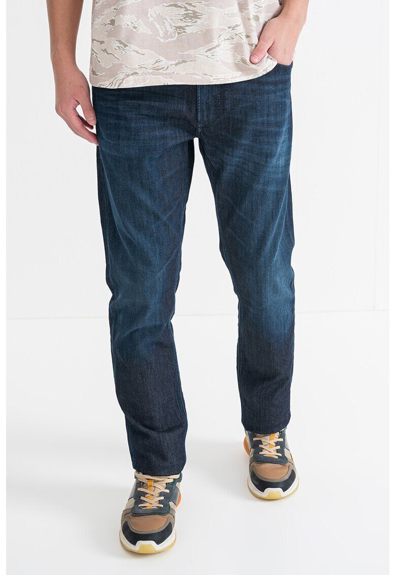 Diesel Blugi relaxed fit cu talie medie - Albastru inchis