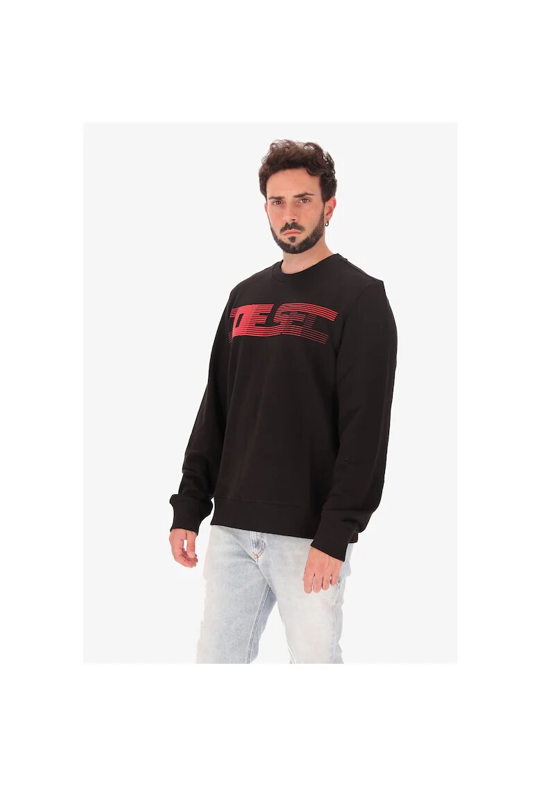Diesel Bluza de trening cu imprimeu logo - Negru