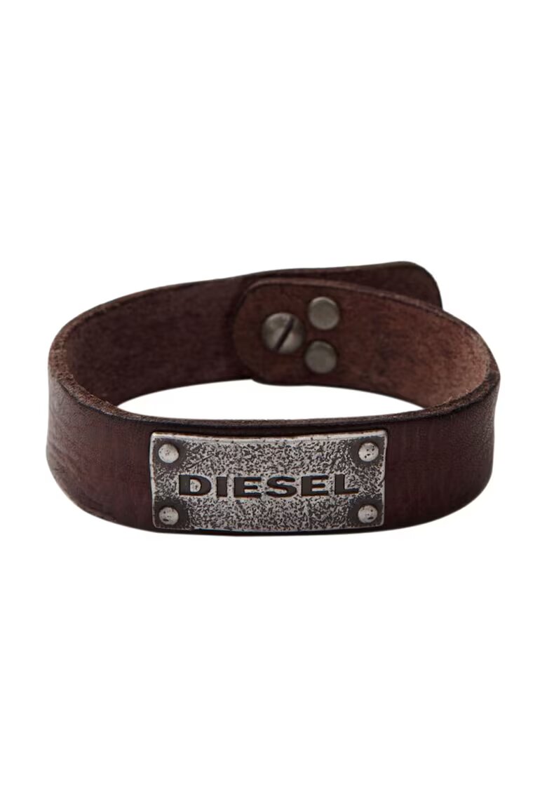 Diesel Bratara maro inchis de piele