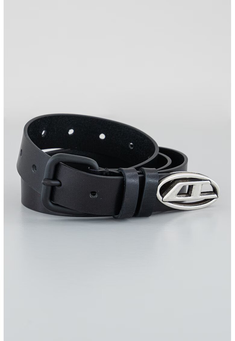 Diesel Curea unisex din piele - Negru