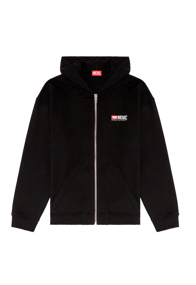 Diesel Hanorac cu fermoar si maneci cazute - Negru