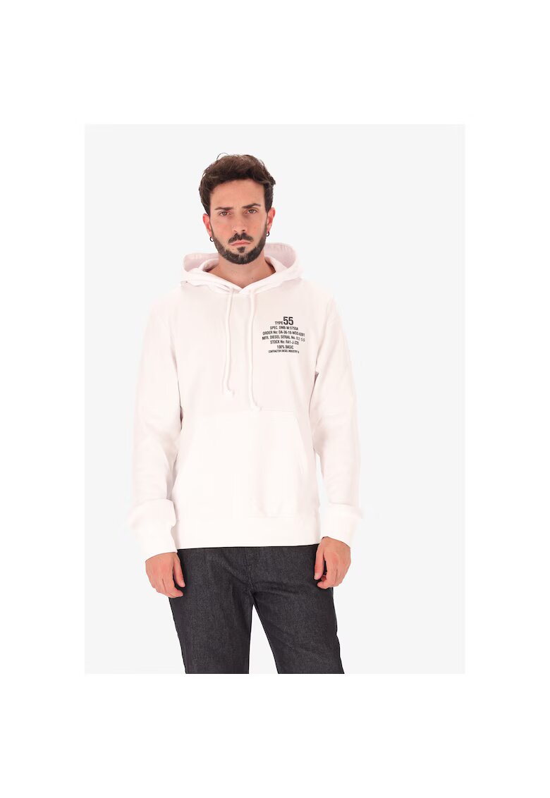 Diesel Hanorac cu imprimeu text - Alb