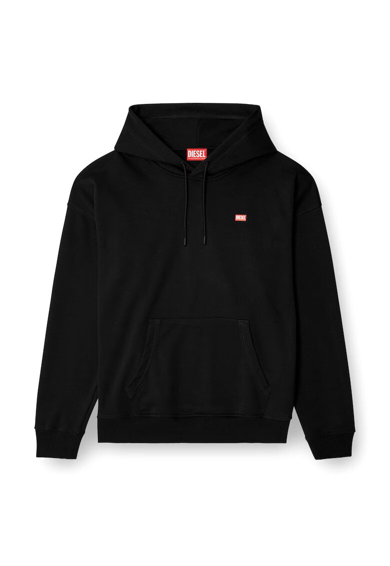 Diesel Hanorac din amestec de bumbac cu buzunare kangaroo - Negru
