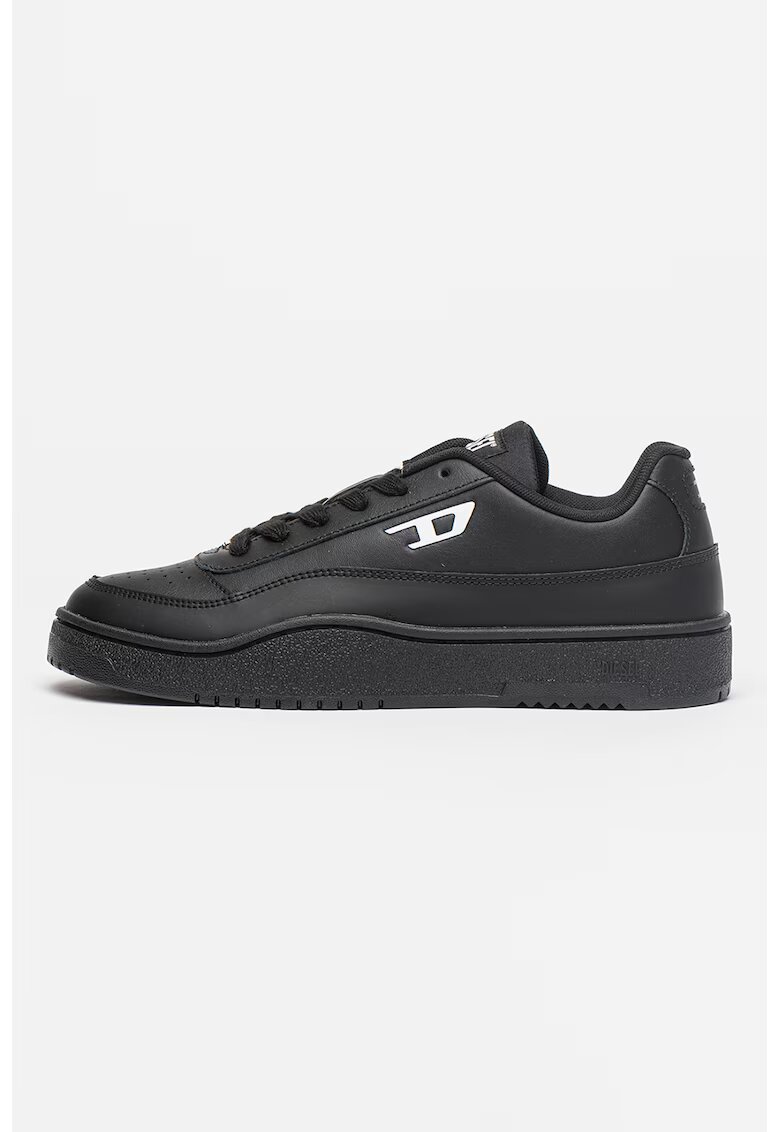 Diesel Pantofi sport de piele cu logo Tracker - Negru