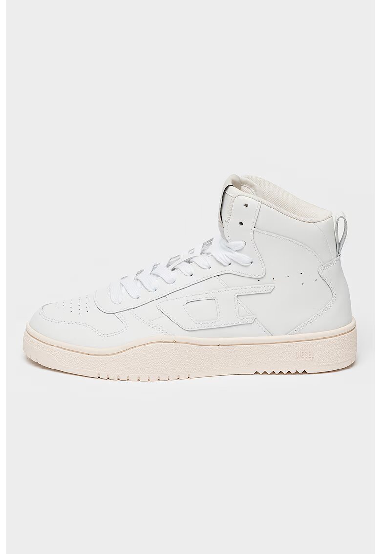 Diesel Pantofi sport high-cut de piele - Alb