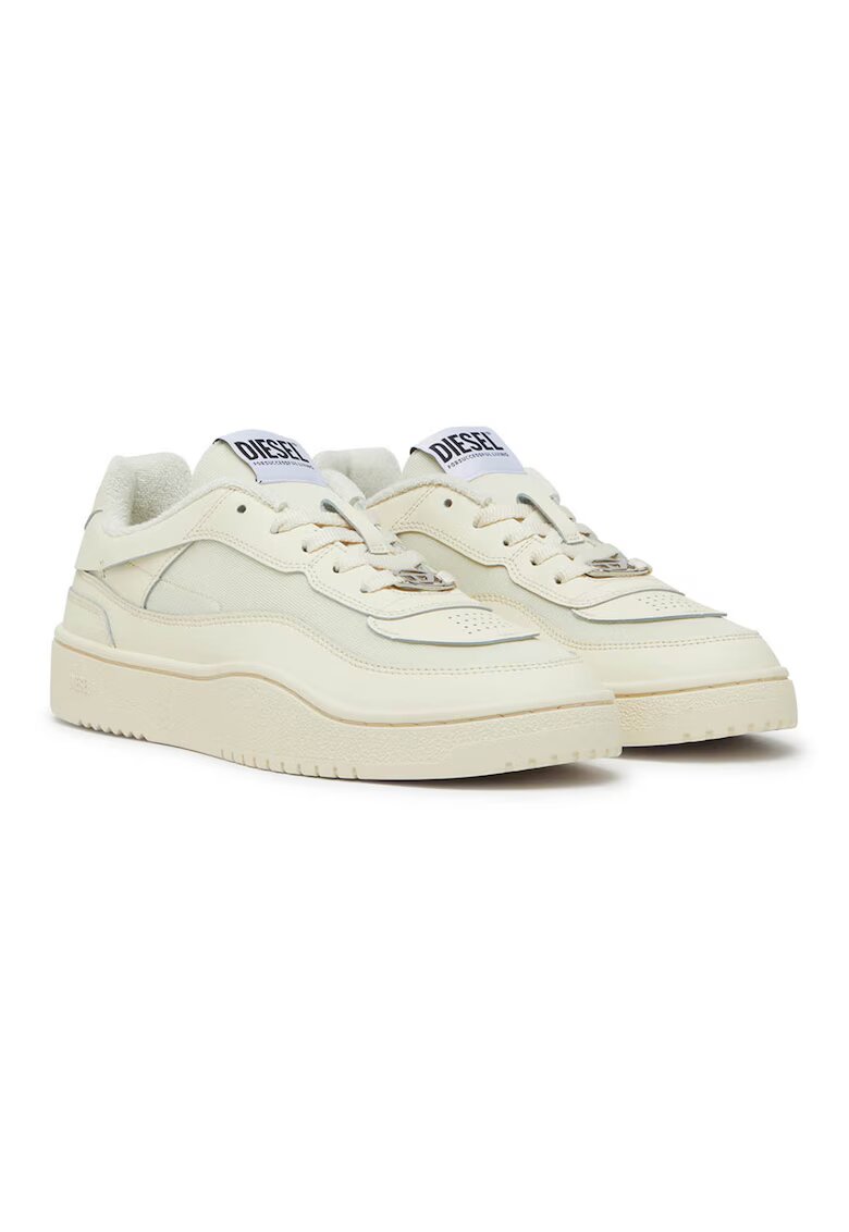 Diesel Pantofi sport low-cut din piele cu garnituri din material sintetic - Bej