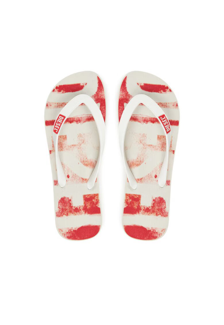 Diesel Papuci flip-flop barbati Y03601P4070 - Sintetic - Alb