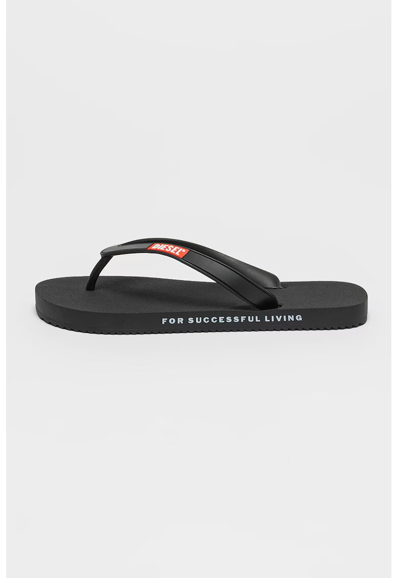 Diesel Papuci flip-flop cu logo Rio - Rosu/Negru/Alb optic