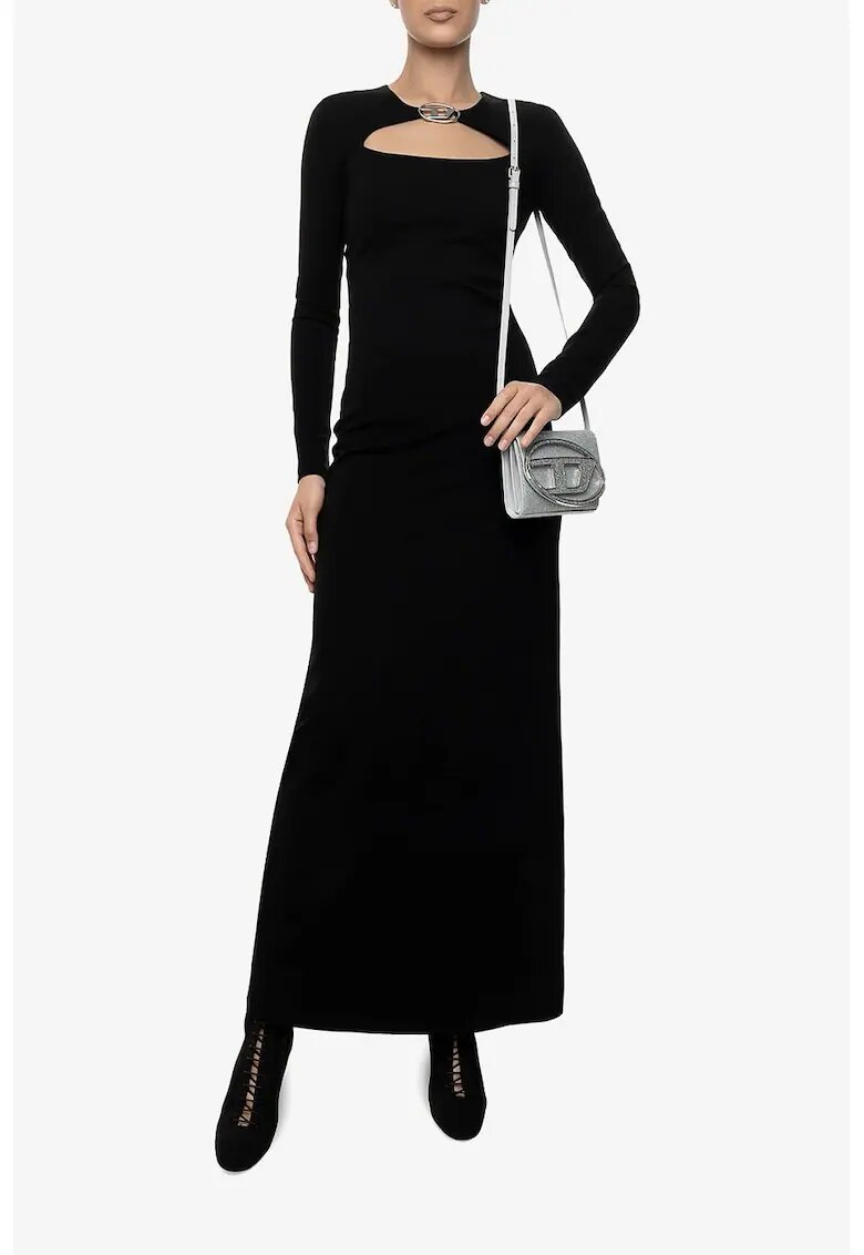 Diesel Rochie cu detaliu logo metalic Milano - Negru