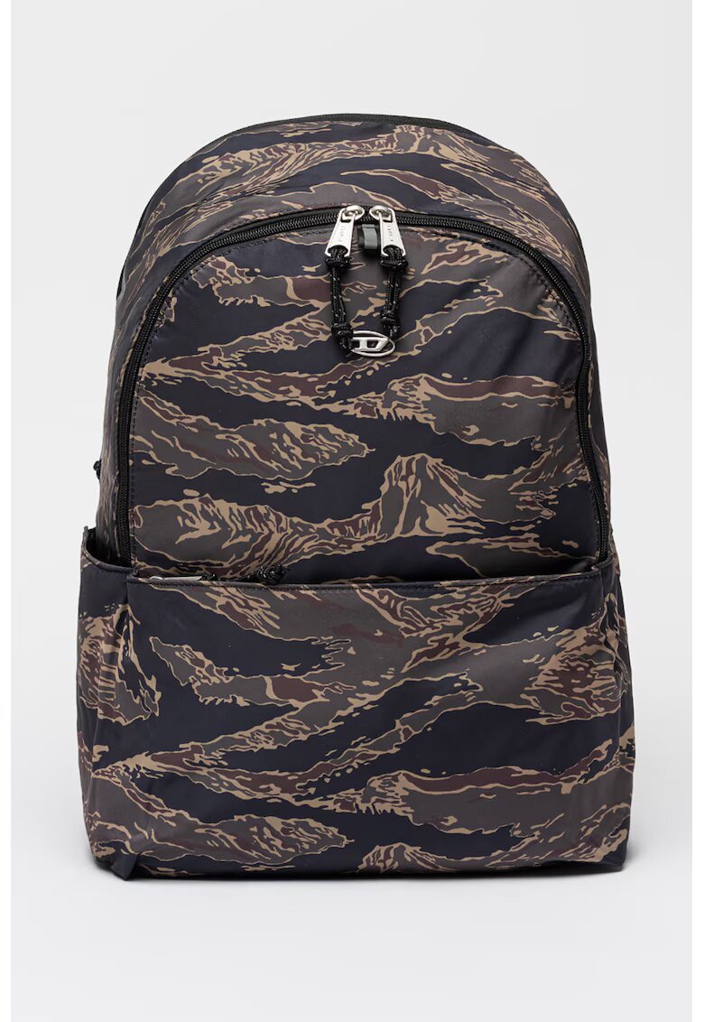 Diesel Rucsac unisex din material textil - Verde/Maro/Bleumarin