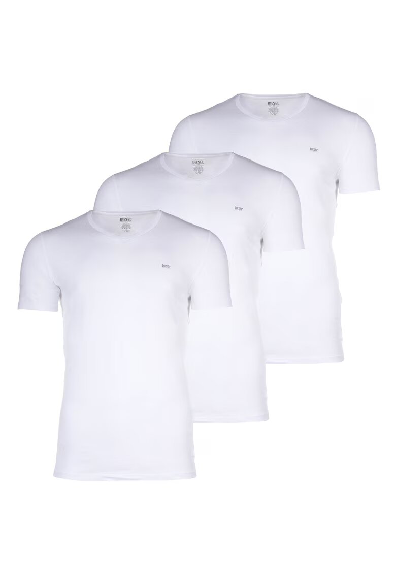 Diesel Set de tricouri cu decolteu in V Michael - 3 piese - Alb
