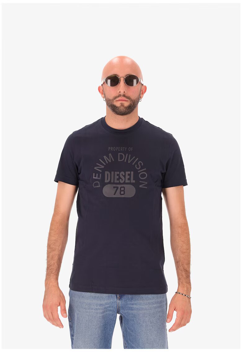 Diesel Tricou cu imprimeu logo - Albastru