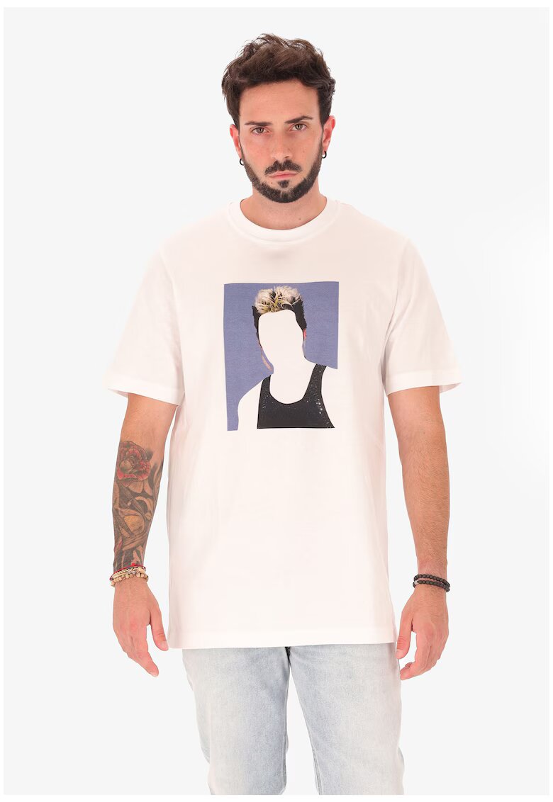 Diesel Tricou lejer cu imprimeu - Alb