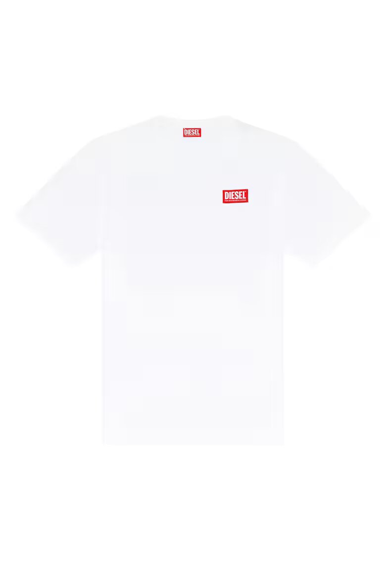 Diesel Tricou regular fit cu detaliu logo 31895 T-Box - Alb