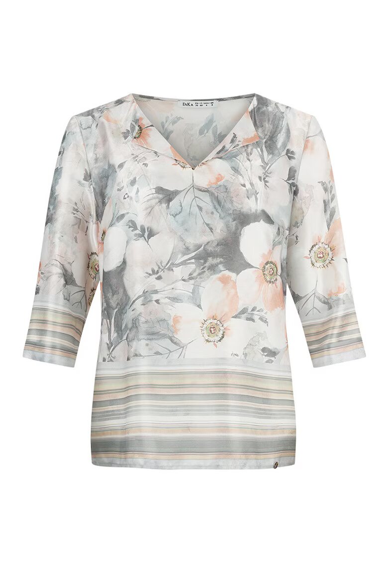 DiKa Bluza cu imprimeu floral decolteu in V