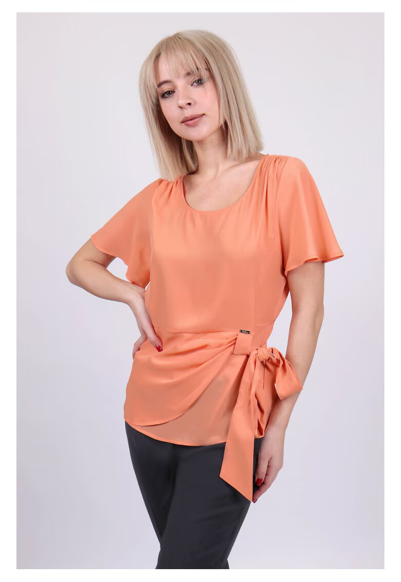 DiKa Bluza cu panglici decorative in talie