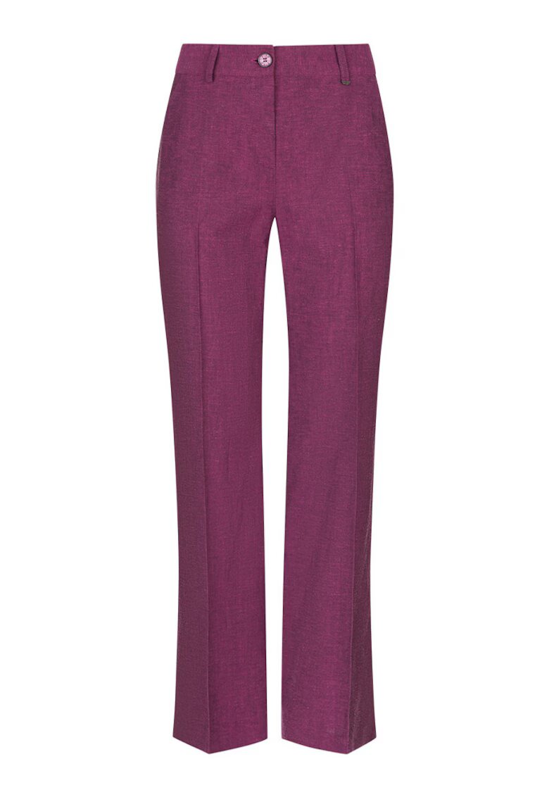 DiKa Pantaloni crop din amestec de in