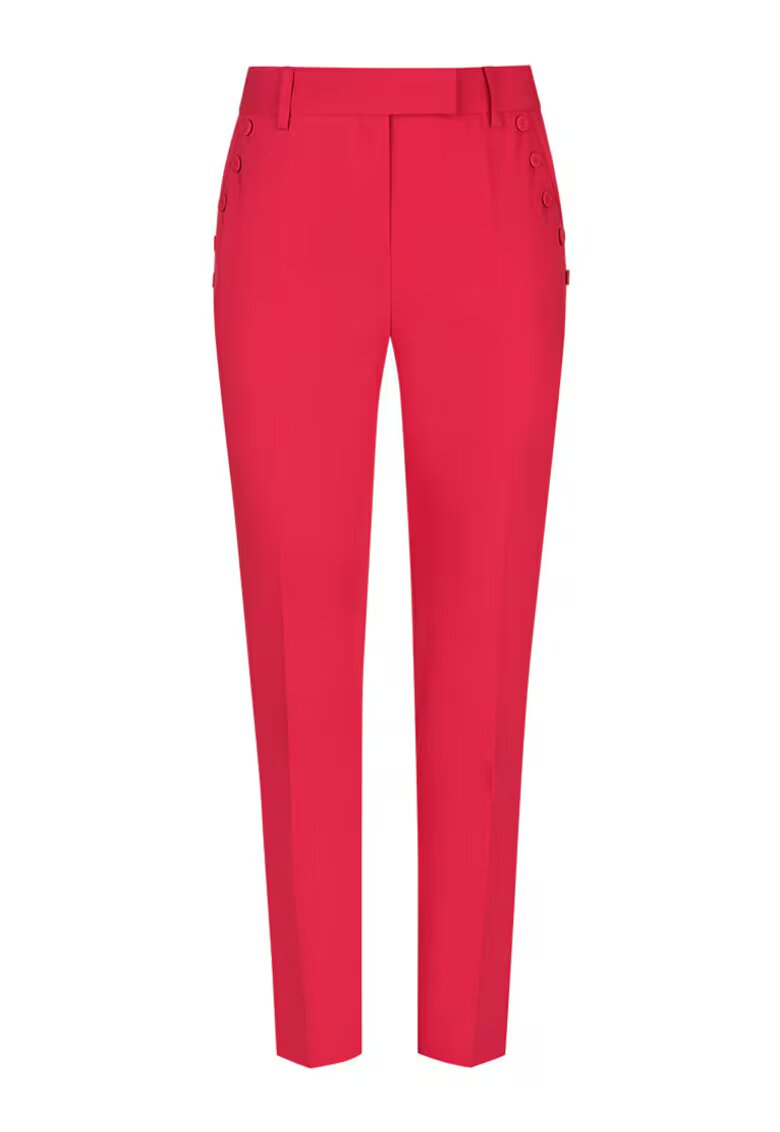 DiKa Pantaloni cu talie inalta si nasturi decorativi