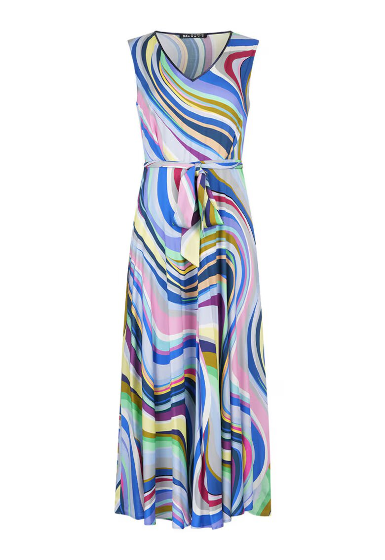 DiKa Rochie max din viscoza cu imprimeu abstract