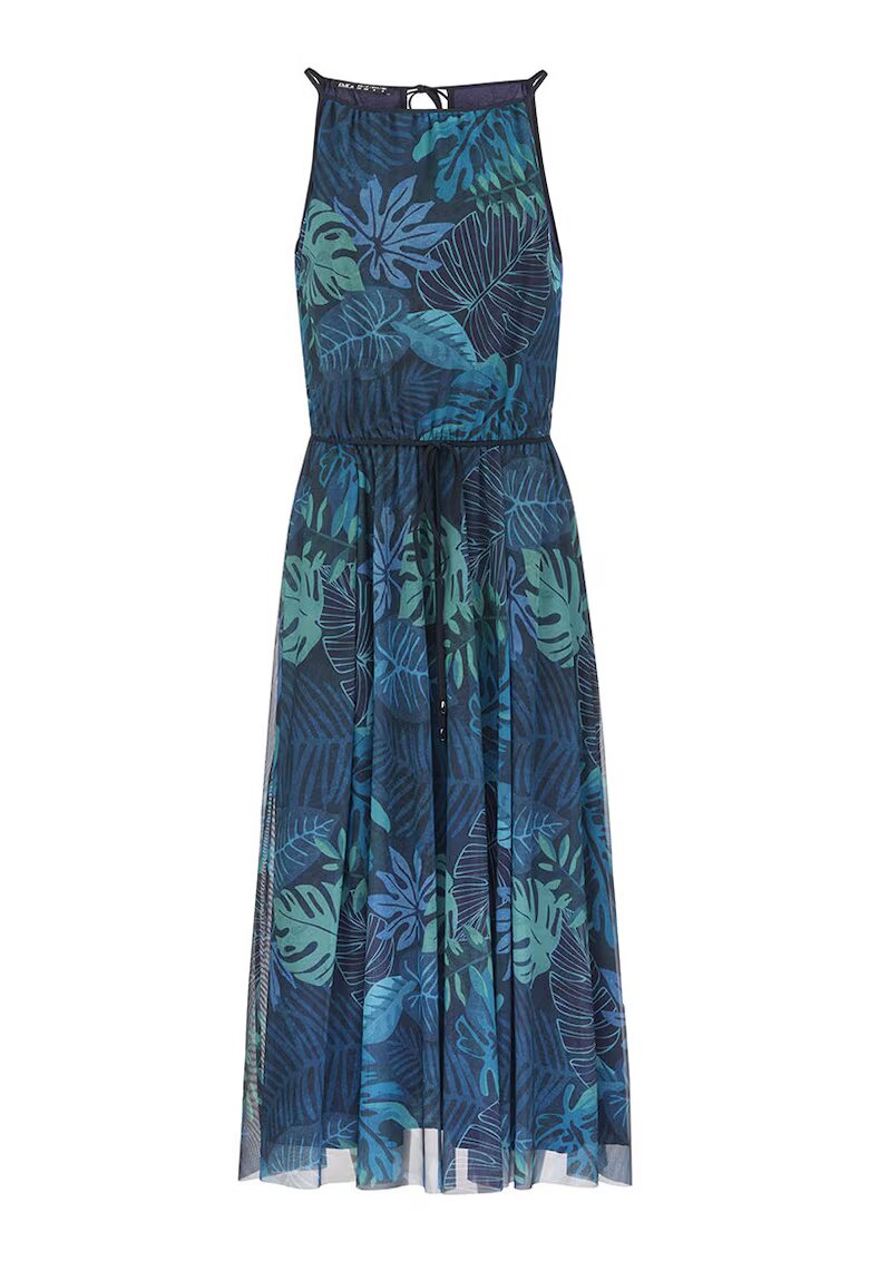 DiKa Rochie midi din chiffon cu imprimeu tropical