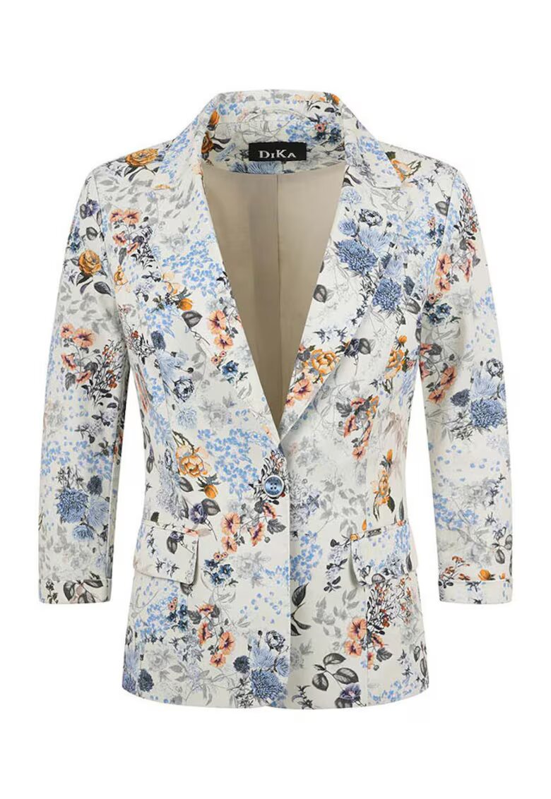 DiKa Sacou din bumbac cu model floral