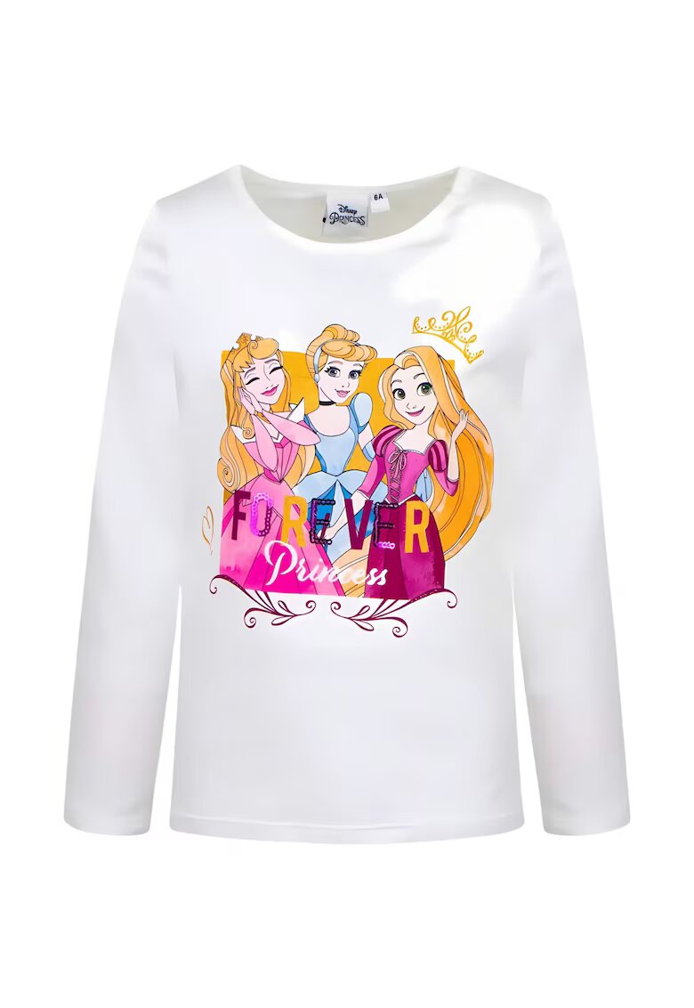 Disney Princess Bluza fete - Princess Disney - Bumbac - Ecru -