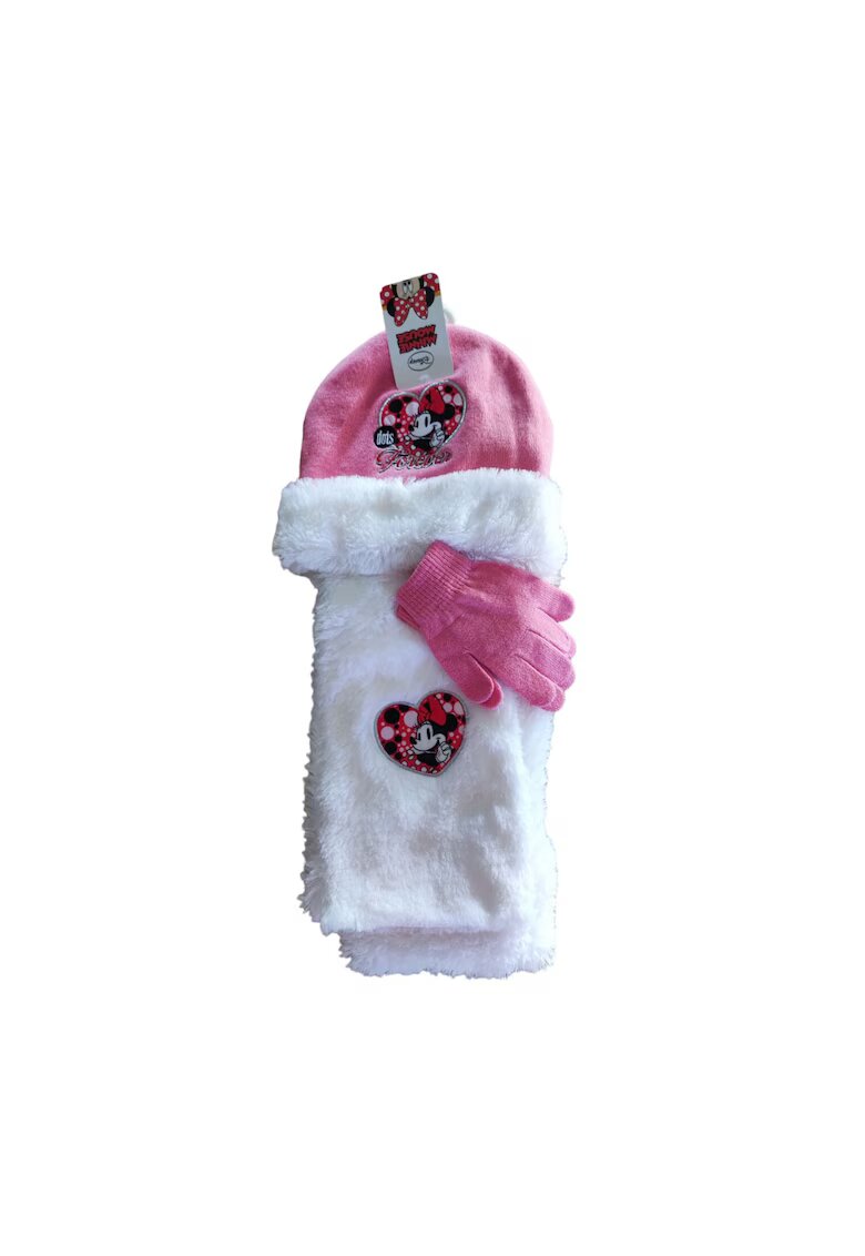 Disney Set accesorii de iarna copii - minnie mouse - manusi - fular si caciula - acril