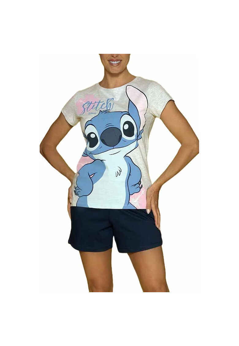 Disney Stitch Pijama scurta cu imprimeu cu Stitch - Gri | Albastru