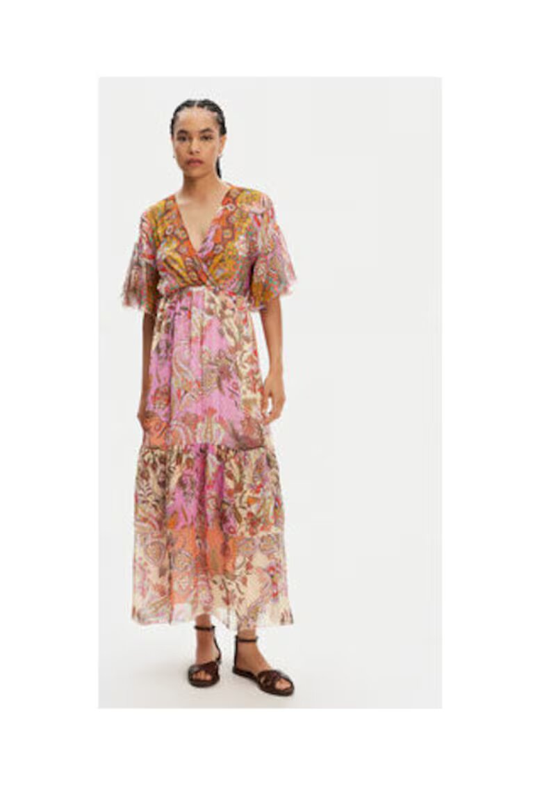 DIXIE Rochie de vara Dama - multicolor - 70% viscoza - 30% matase