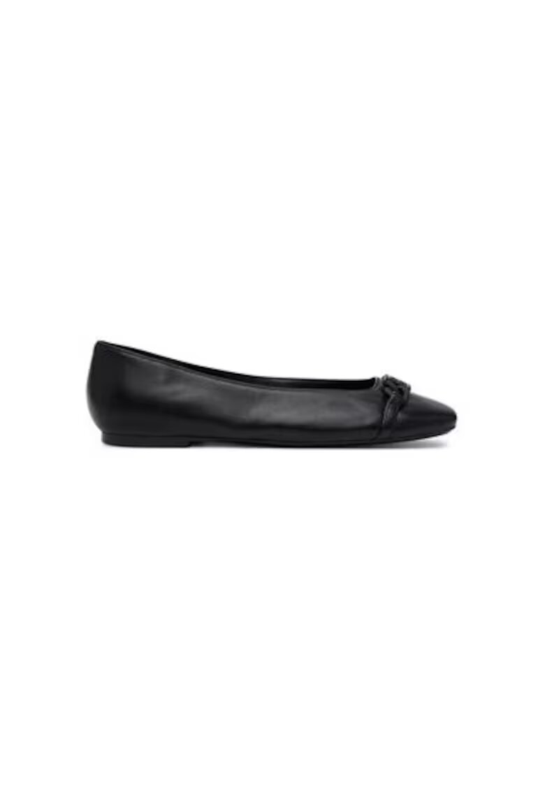 DKNY Balerini din piele naturala - Negru