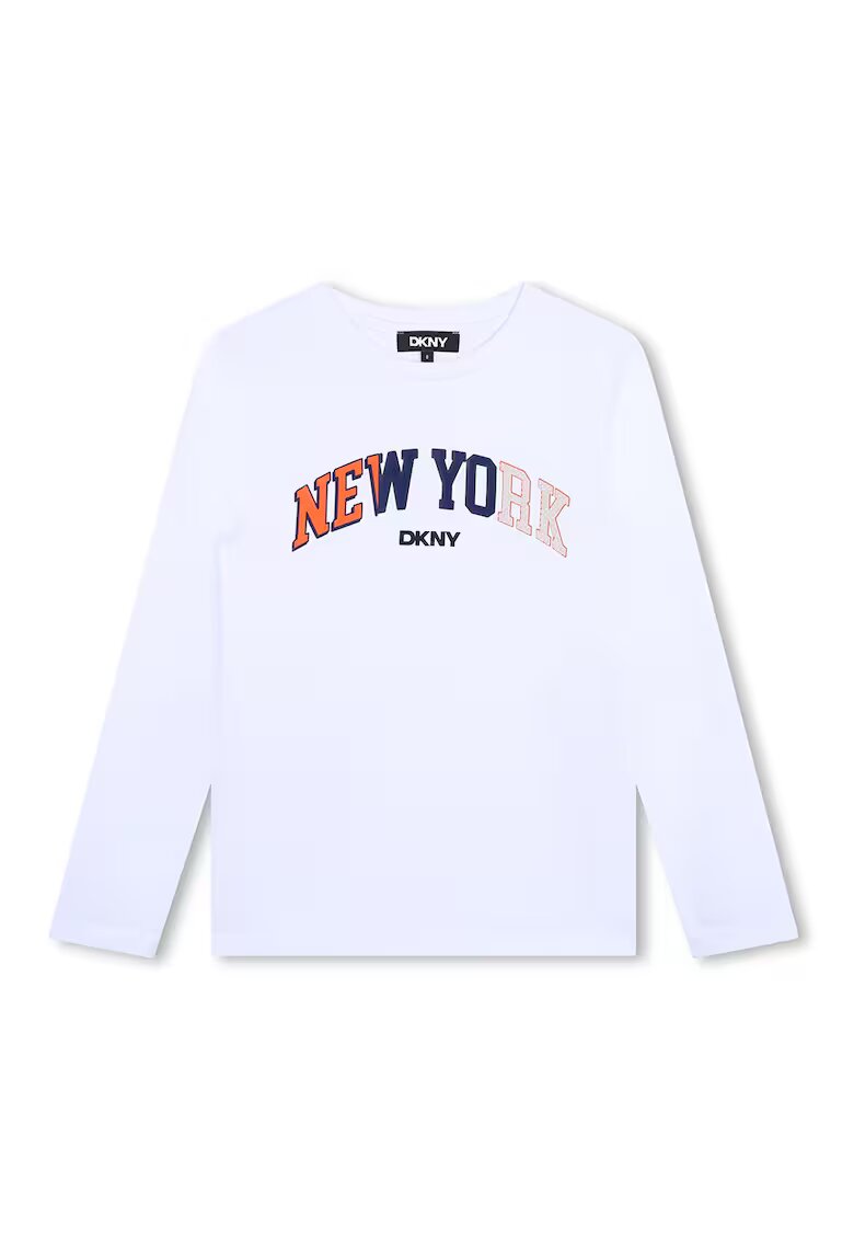 DKNY Bluza cu imprimeu text - Alb
