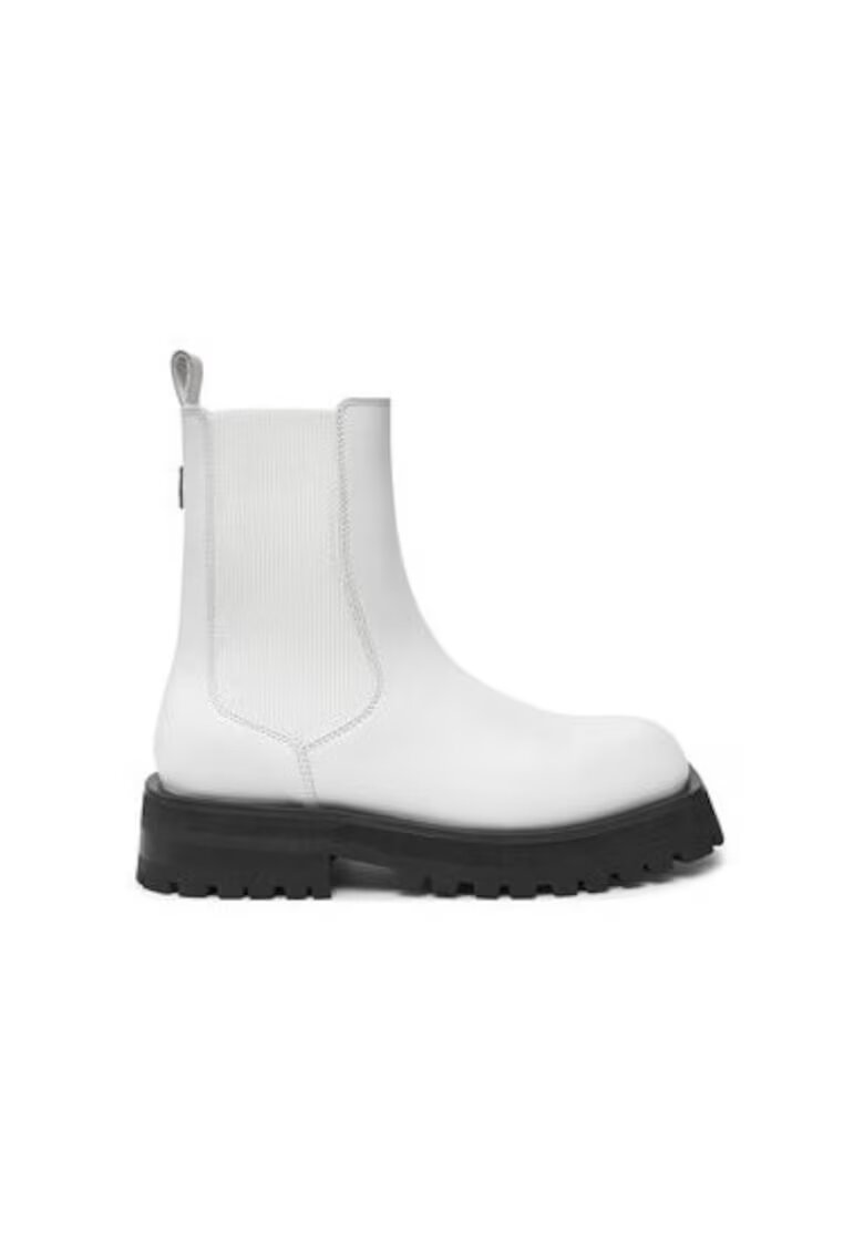 DKNY Botine dama K3471540 - Piele naturala - 37 EU - Alb/Negru