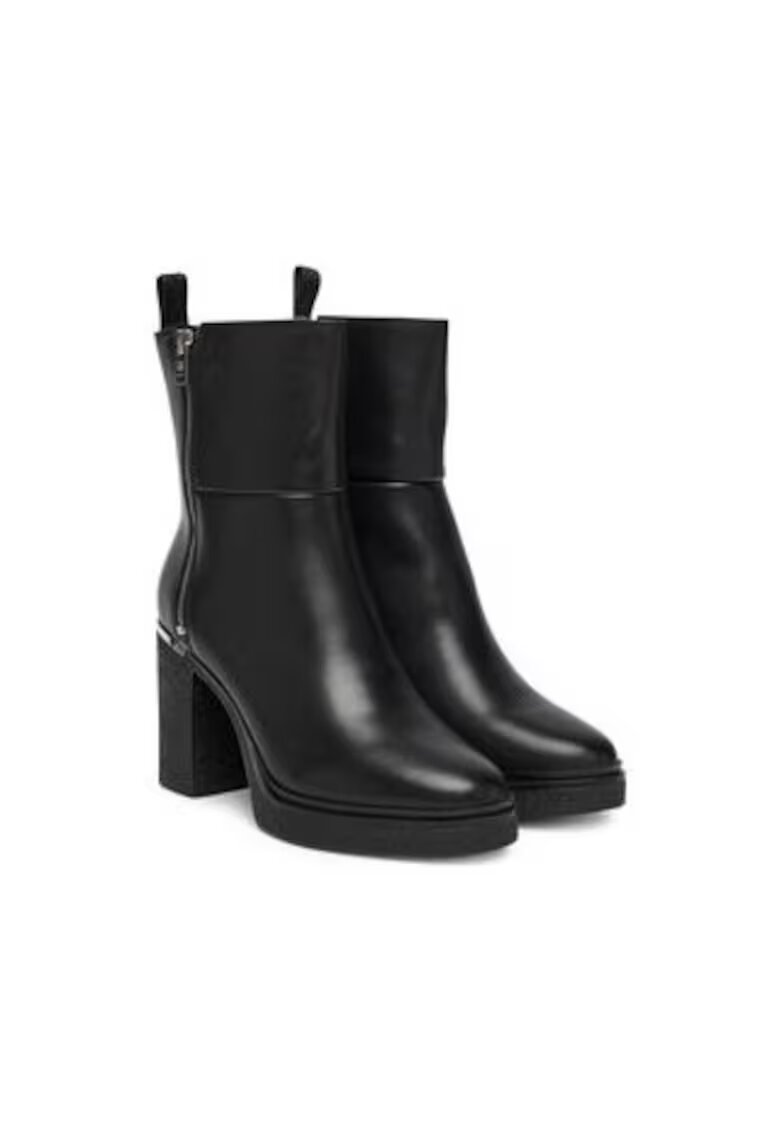DKNY Botine dama - piele naturala - culoare negru - cu toc