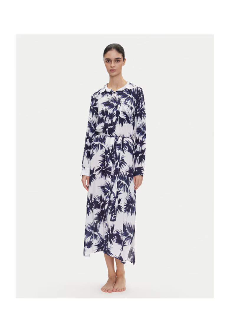 DKNY Camasa stil rochie dama YI00052 - Viscoza - Bleumarin - Bleumarin