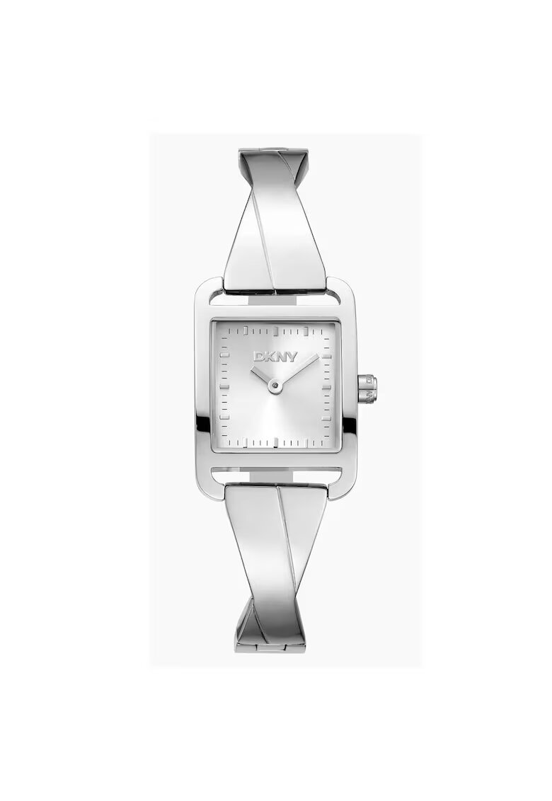 DKNY Ceas dama DK1L005M0135 - otel - 22x30mm - gri - mecanism quartz - rezistent la apa 3 ATM