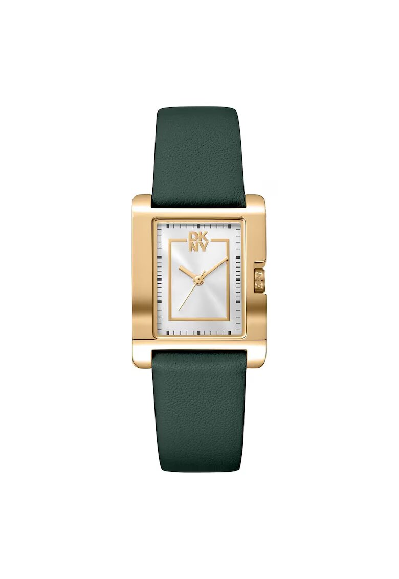 DKNY Ceas dama DK1L007L0025 verde auriu 25.5x33.5mm piele ecologica