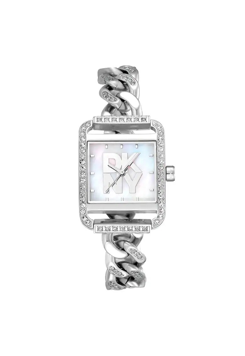 DKNY Ceas dama DK1L080M0015 - otel - 31x34mm - gri - mecanism quartz - rezistent la apa 3 ATM
