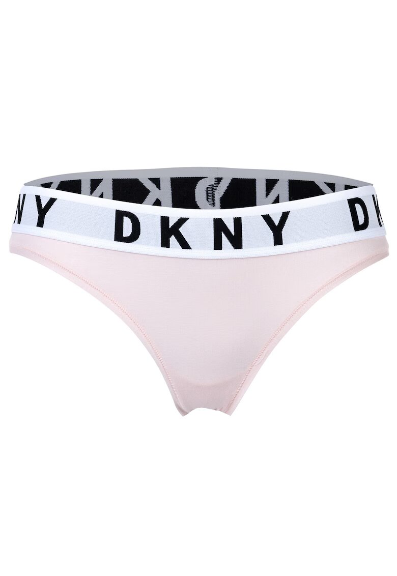DKNY Chiloti cu banda logo in talie - Alb/Roz pal