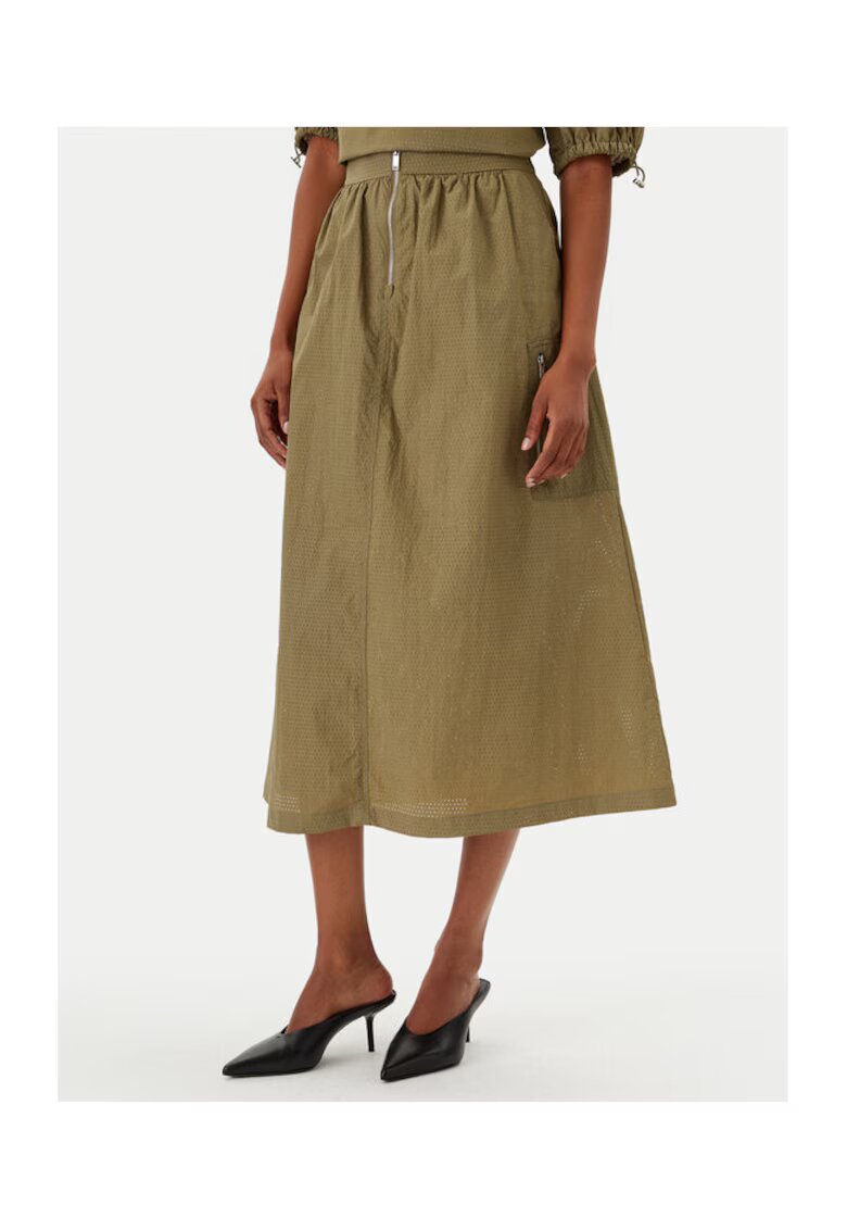DKNY Fusta dama - model P5BNSAFC 311 KJ5 - verde utilitar - 100% nylon
