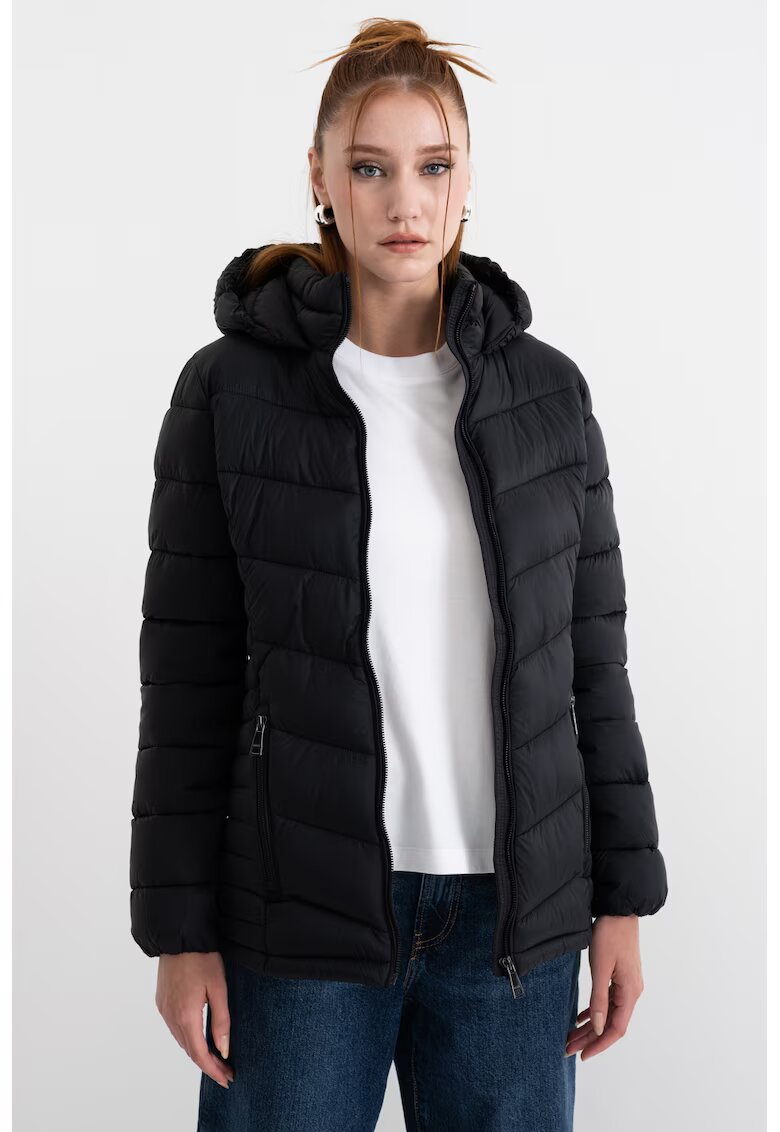 DKNY Geaca cu buzunare cu fermoar - Negru