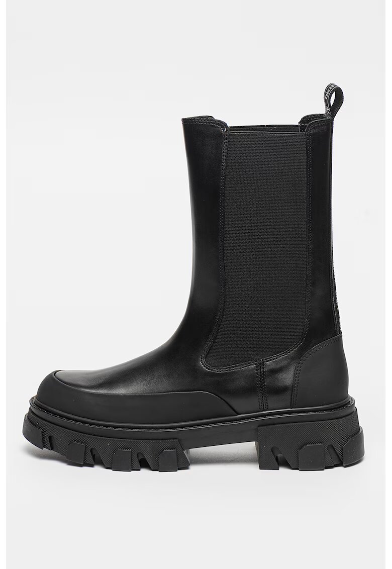 DKNY Ghete Chelsea medii din piele Jonie - Negru