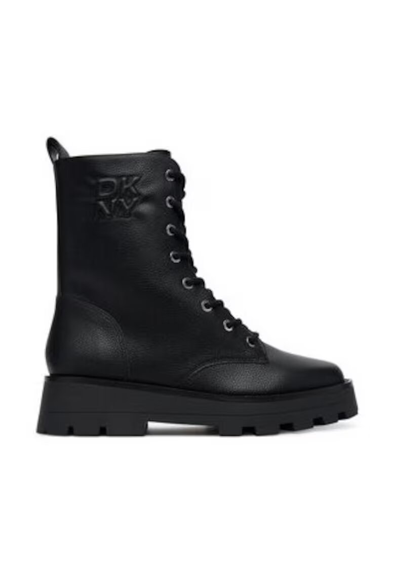 DKNY Ghete dama - din piele naturala - culoare negru