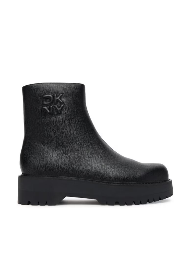 DKNY Ghete dama - din piele naturala - negru