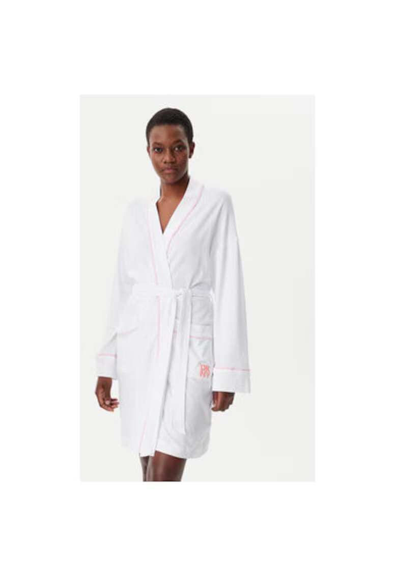 DKNY Halat dama - 305145642 - Bumbac/Viscoza - Alb - Alb