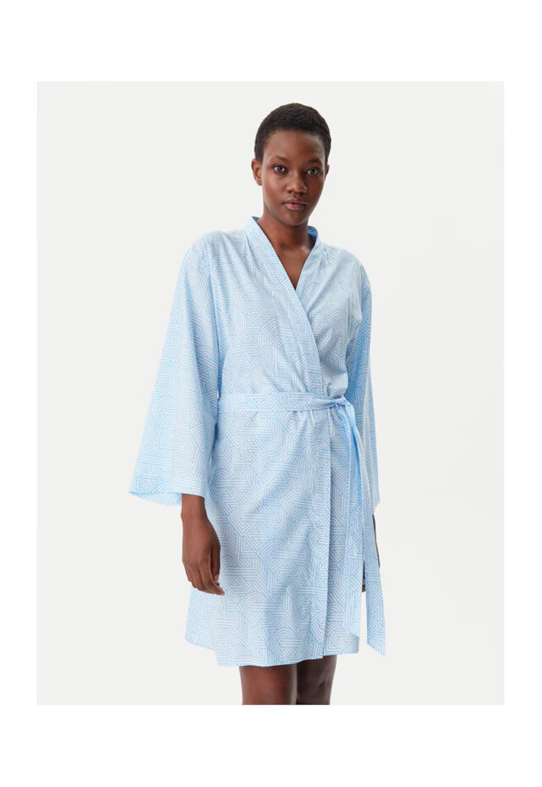 DKNY Halat dama - 305145666 - Bumbac/Viscoza - Albastru - Albastru