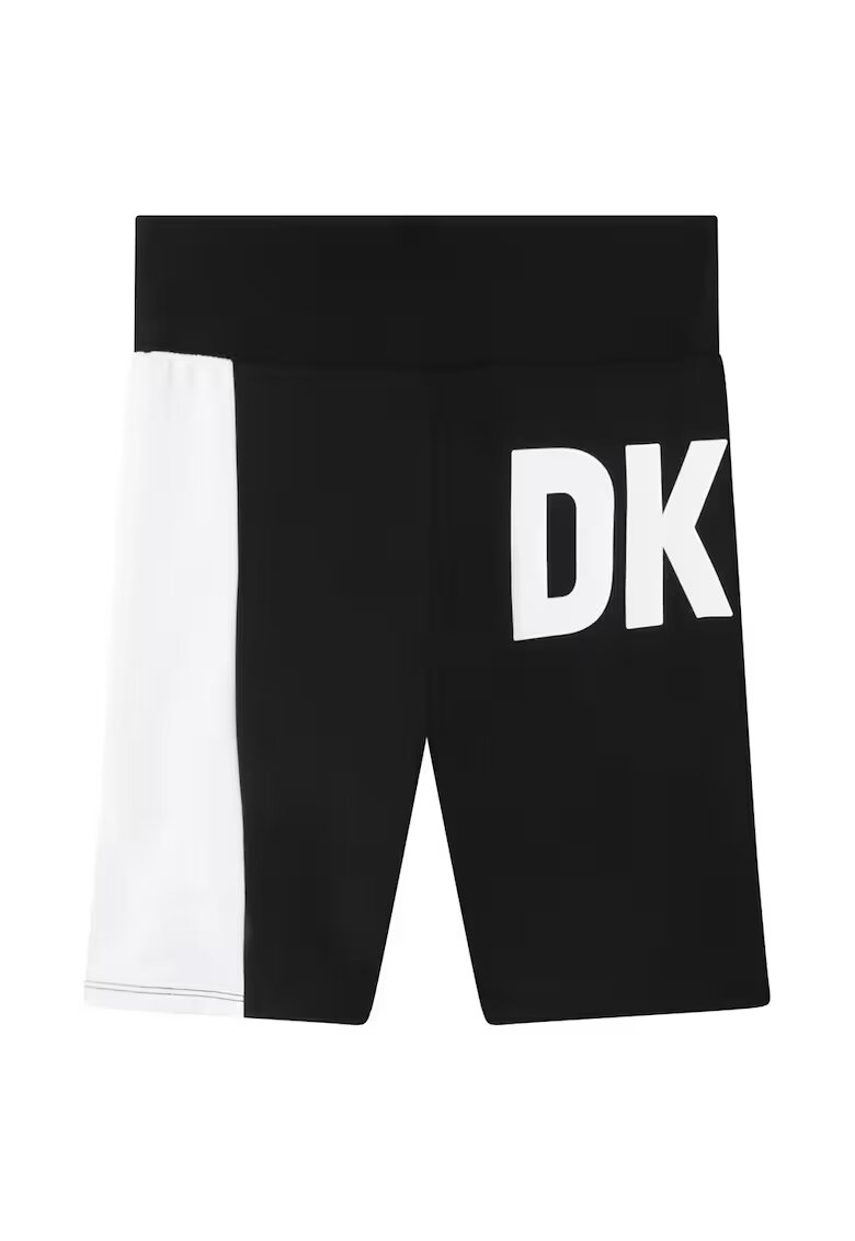 DKNY Pantaloni scurti cu imprimeu logo - Alb/Negru