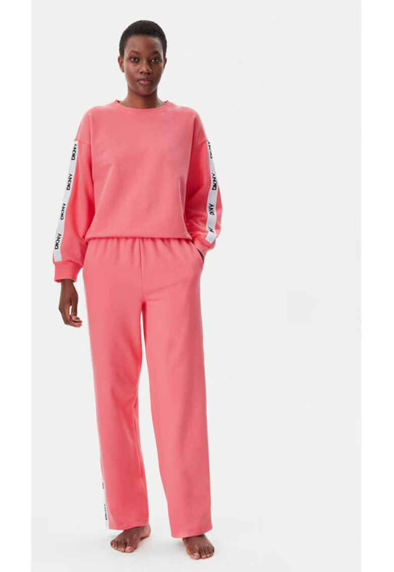 DKNY Pijama dama - 305145598 - Bumbac/Poliester - Roz